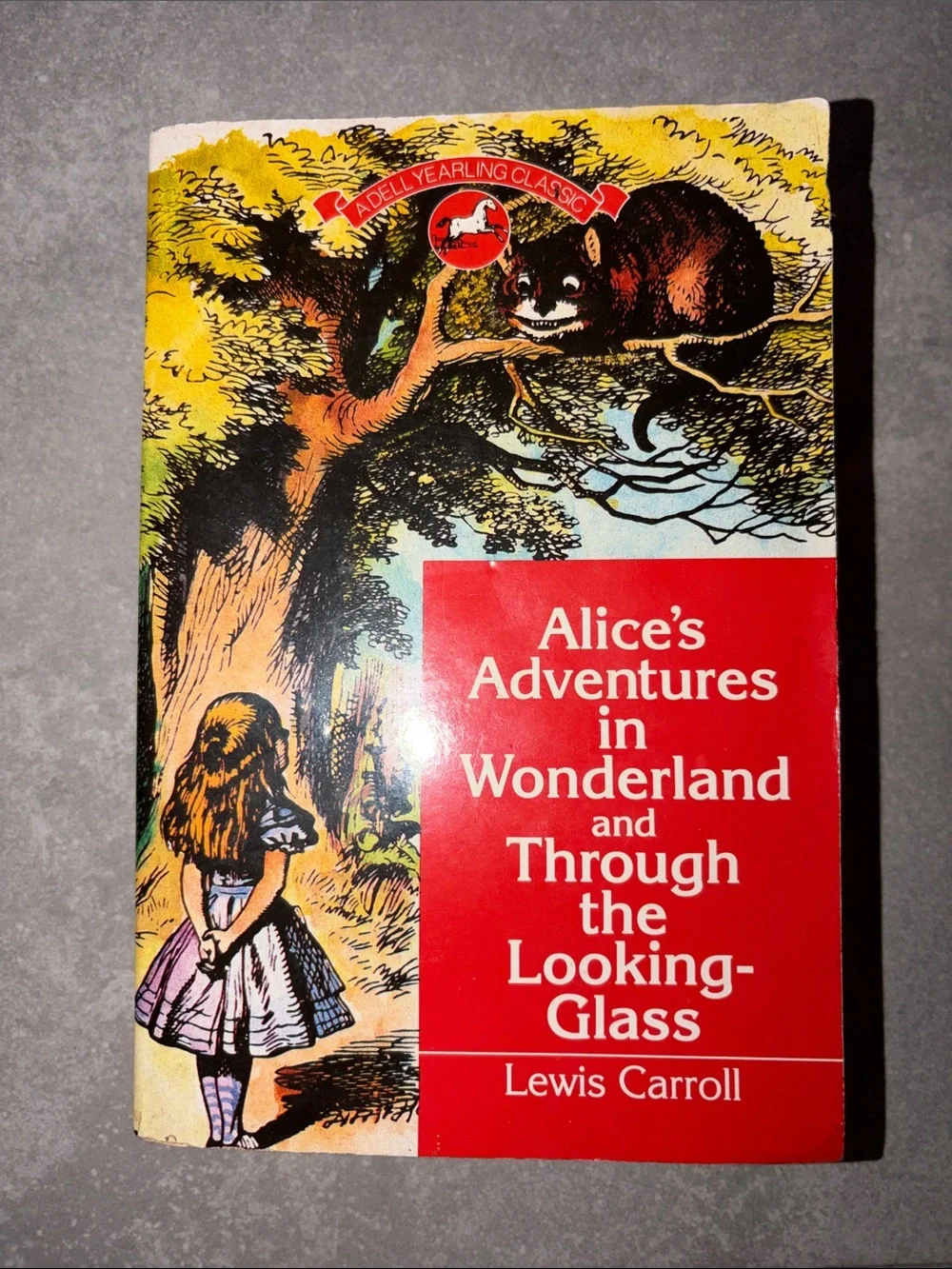 Alice's Adventures in Wonderland & Through the Looking-Glass Red Classic Cover